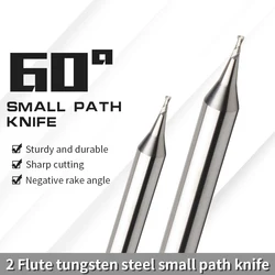 Mini cortador de trituração do cnc do carboneto de tungstênio de 0.2 de 0.9mm moinho de extremidade liso de augt hrc60 micro para a liga de alumínio 4mm