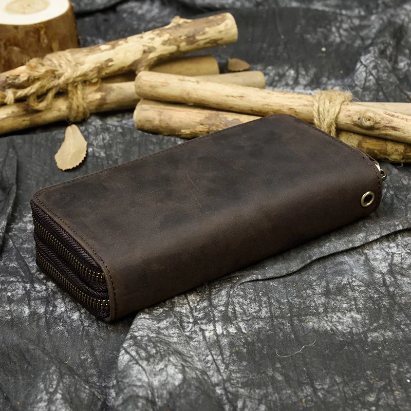 MAHEU брендовый дизайнерский Ретро кошелек из натуральной кожи мужской деловой