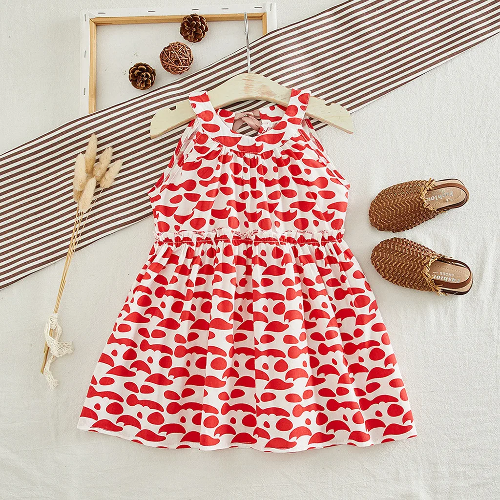 Girl Dress Toddler Kids Girls Floral Flowers Print Dress Princess Dresses Clothes Spring Summer Dresses for Girls #C
