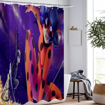 

Waterproof Polyester Fabric Shower Curtains 3D Print Anime Beauty Bathroom Decor Screen with Hook Custom Multi Size Bath Curtain