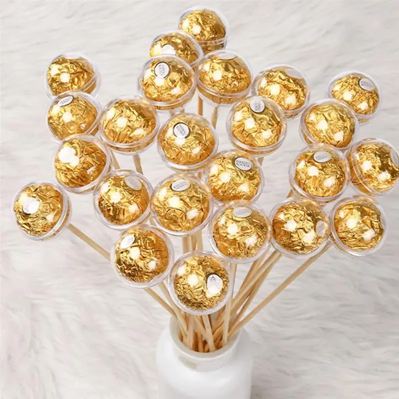 100Pcs Chocolate Holder Case Flower Candy Ball Bouquet Packaging Balls DIY Fixed Base Accessories |