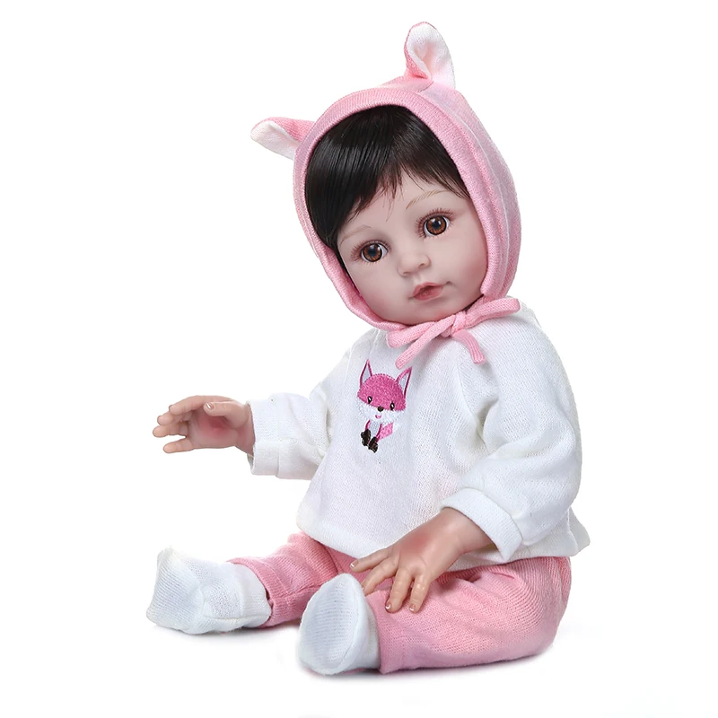 48 см Цельный Мягкий силиконовый реалистичный гибкий reborn baby doll Премиум Размер Очаровательная Милая кукла рождественский подарок