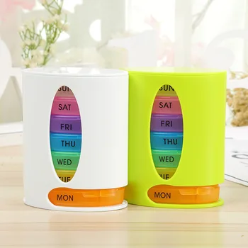

Travel 7 Days Pill Box Medical Drugs Tablet Storage Medicine Case Container Pillbox Splitters Holder Health Care Tool