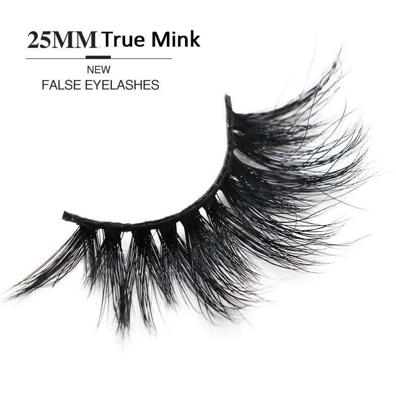 

25mm Mink False Eyelashes Natural/Thick Long Eye Lashes 5D True Mink Wispy Makeup Beauty Extension Tools Dense Long Eyelashes