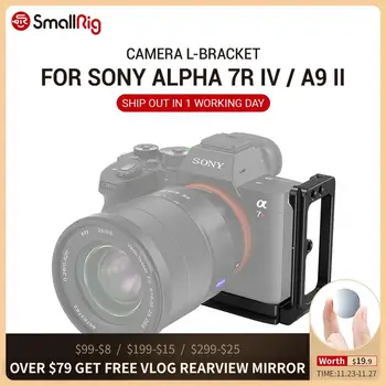 

SmallRig Camera L-Bracket for Sony Alpha 7R IV and A9 II w/ Arca-Type 1/4" Accessory Threads Quick Release L plate 2939