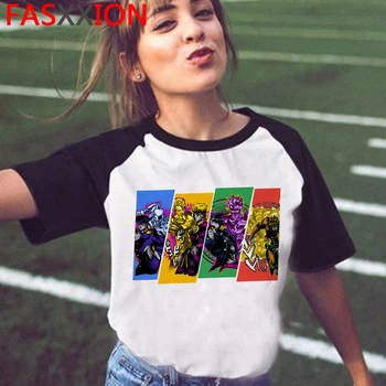 Cool Anime Jojo Bizarre Adventure T-shirt Men Unisex Streetwear Casual Tshirt Manga Funny Cartoon T Shirt Hip Hop Top Tees Male