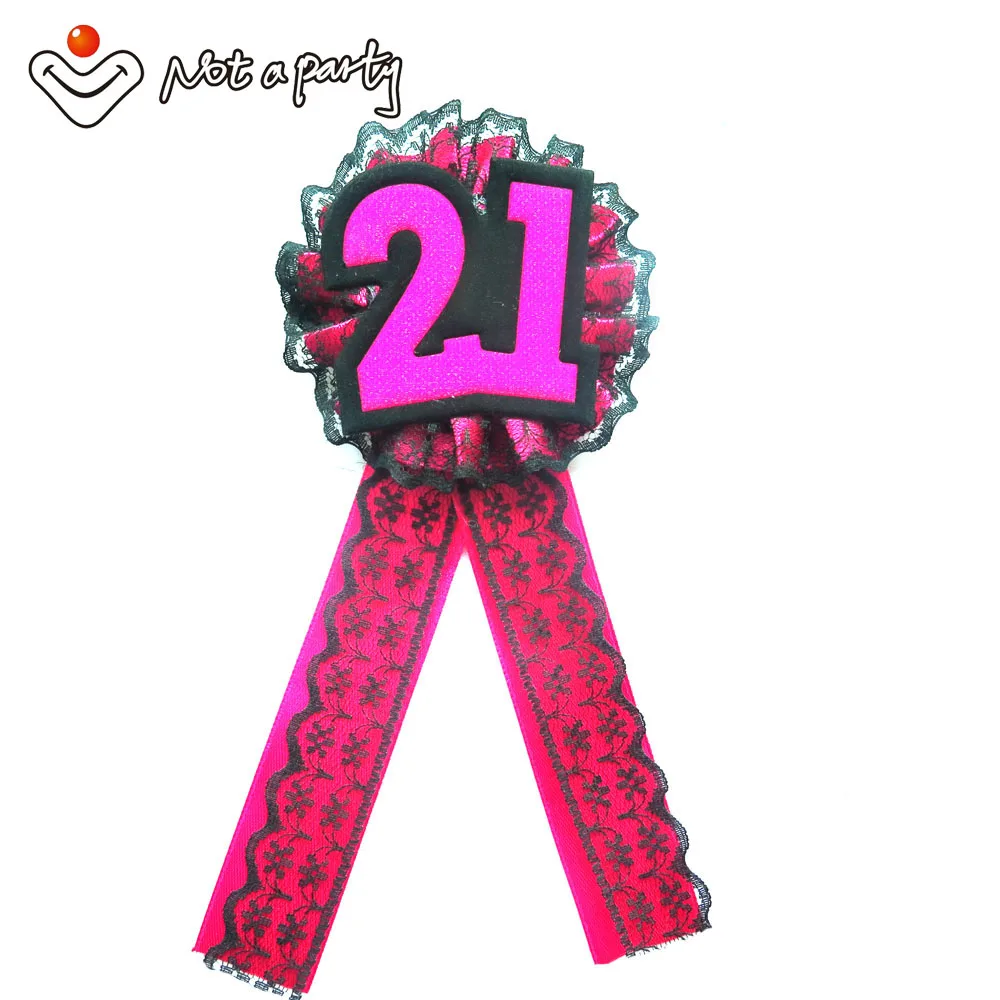 Blackpinklace21 Вечерние эмблема на ткани кружева ленты украшения свадебное событие булавка круглая кнопка в форме сердца ребенка душ матери быть на день рождения взрослого возраста - Цвет: Blackpinklace21