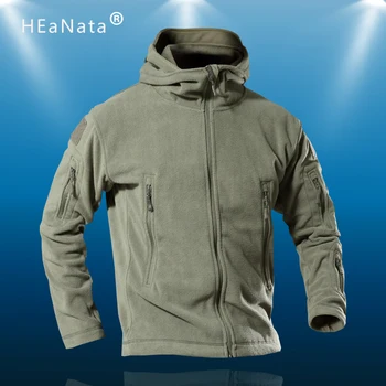 

Fleece Jacket Men Outwear Thicken Plus Velvet Warm Military Tactical Training Jackets Mens Thermal Hunting Sport Hoodie Coats