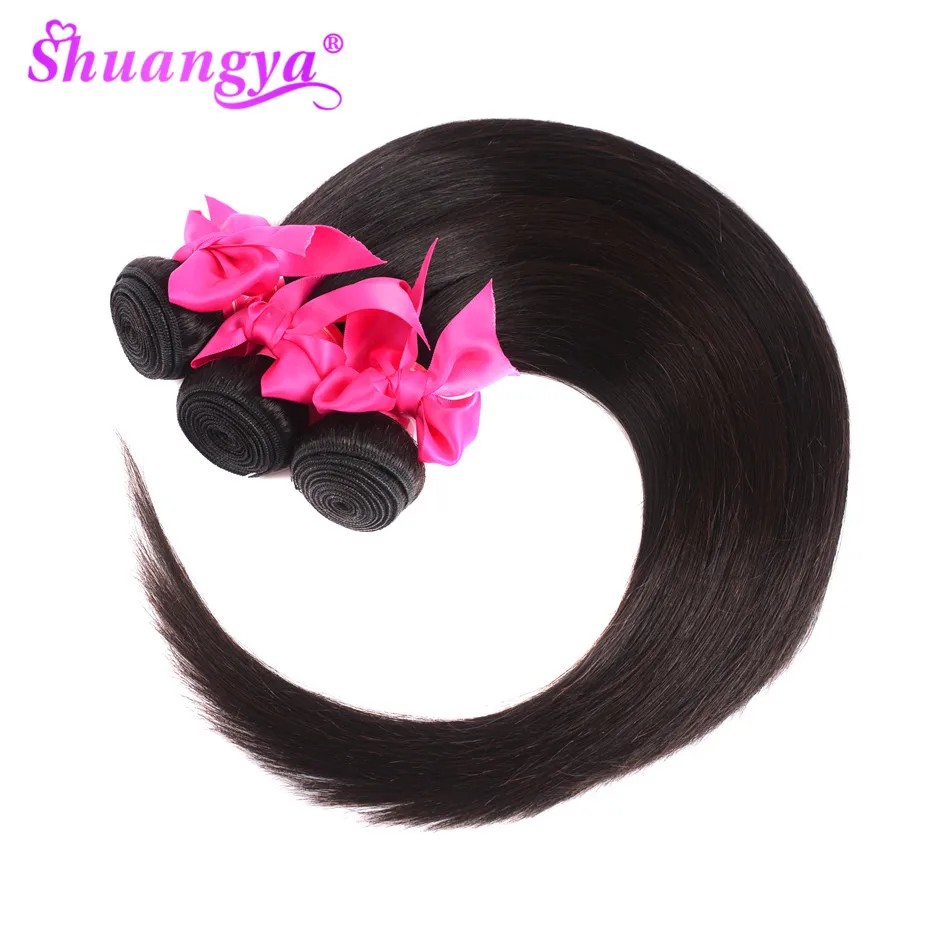 Peruvian Straight Hair 100% Human Hair Bundles 8"-28" Remy Hair Weave Bundles Natural Color Hair Extensions Can Be Restyled