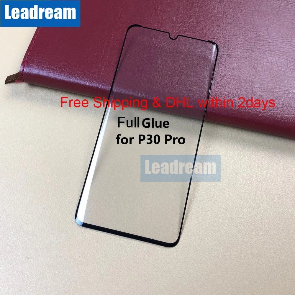 100 шт 3D полный Клей закаленное стекло Накладка для HuaWei P30 Pro mate 20 Pro DHL