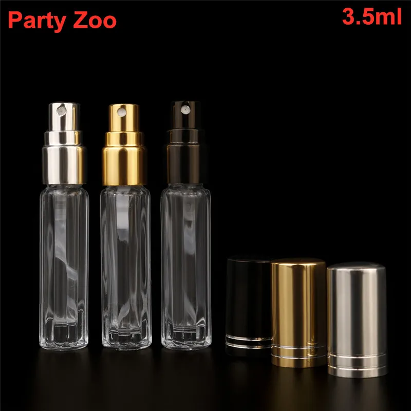 

500 X 3.5ml Mini Sample Atomizer Empty Refillable Portable Perfume Spray Glass Diamond Bottle With Colorful Lid Wholesale