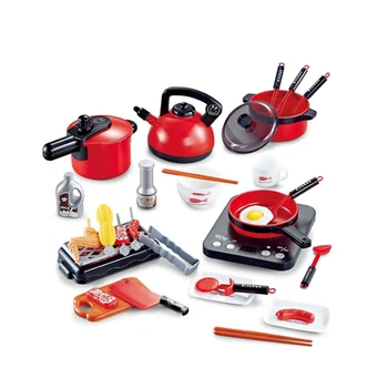 

36pcs Girls Boy Kitchen Toys Accessories Toddlers Cooker Food Kids Pretend Play Set Faked Cookware Cutting Birthday Gift Plastic