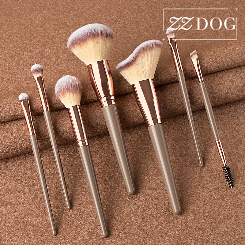 

ZZDOG 7/12Pcs Professional Makeup Brushes Set Large Fluffy Powder Foundation Eye Shadow Blending Cosmetic Beauty Tools Kit Hot