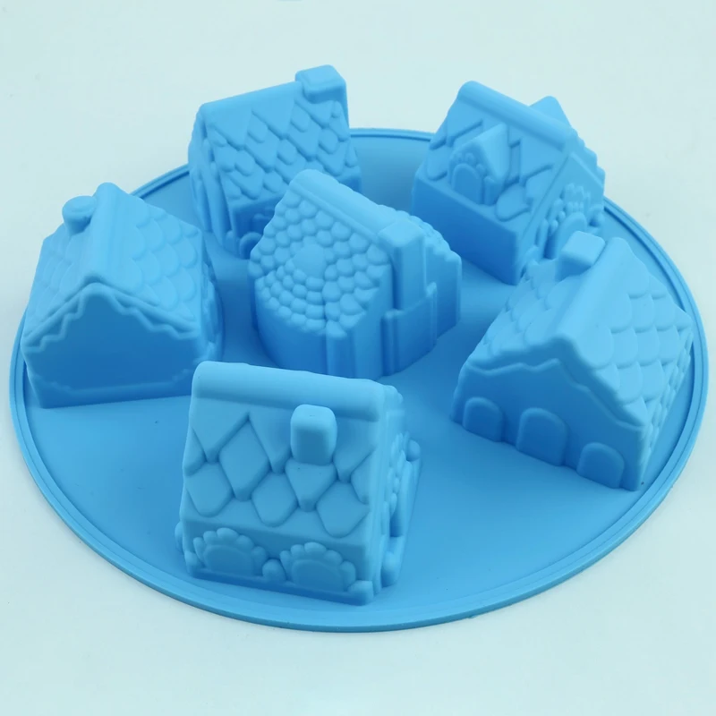 Силиконовые 3D Рождественский Пряничный дом форма для торта шоколад для дома инструменты украшения форма для выпечки печенья
