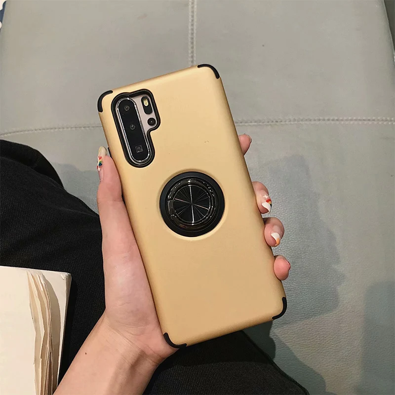 Для huawei P30 P30lite P30pro чехол Роскошный крутой аппаратный кольцо с подставкой ударопрочный PC+ PTU чехол для телефона