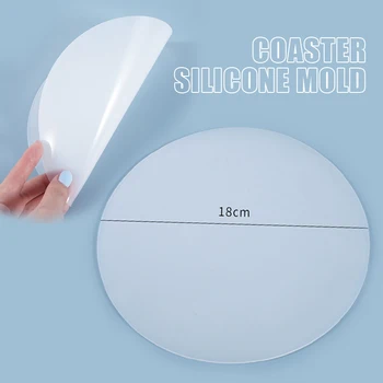 

18cm Silicone Mould Round Coaster Resin Casting Mold Crystal Epoxy Mould DIY Craft Making Art Tool Accessories