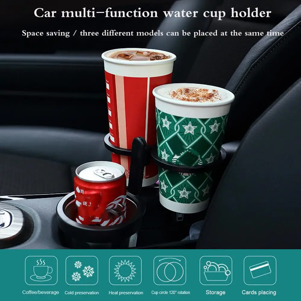 Universal Dual Car Cup Holder Van Storage Drinking Bottle Can Mug Mount Stand Interior Accessories drink holder #823 | Автомобили и