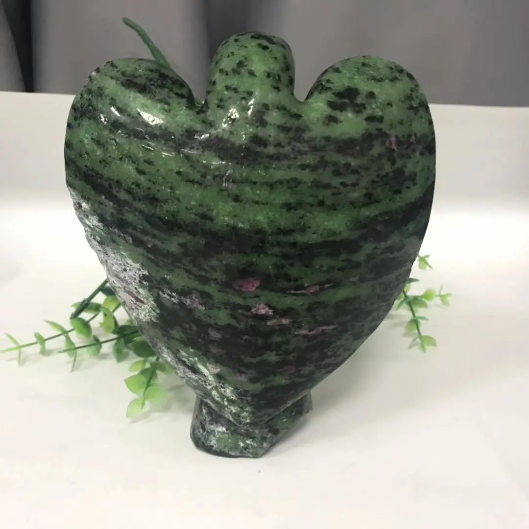 High Quality Natural Ruby In Zoisite Angel Shape Stone Hand Carved For Gift& Home Decor ZJJ