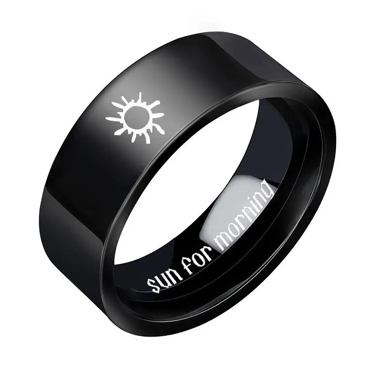 AsJerlya Stainless Steel Couple Rings Sun For Morning Moon For Night Ring For Women Men Couples Ring Jewelry Accessories кольцо 6