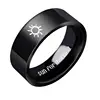 AsJerlya Stainless Steel Couple Rings Sun For Morning Moon For Night Ring For Women Men Couples Ring Jewelry Accessories кольцо 6