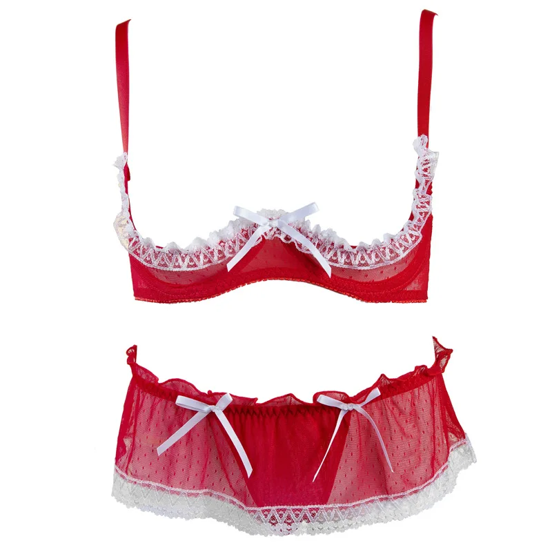 Комплект сексуального женского белья из 2 предметов Изысканный бюстгальтер с