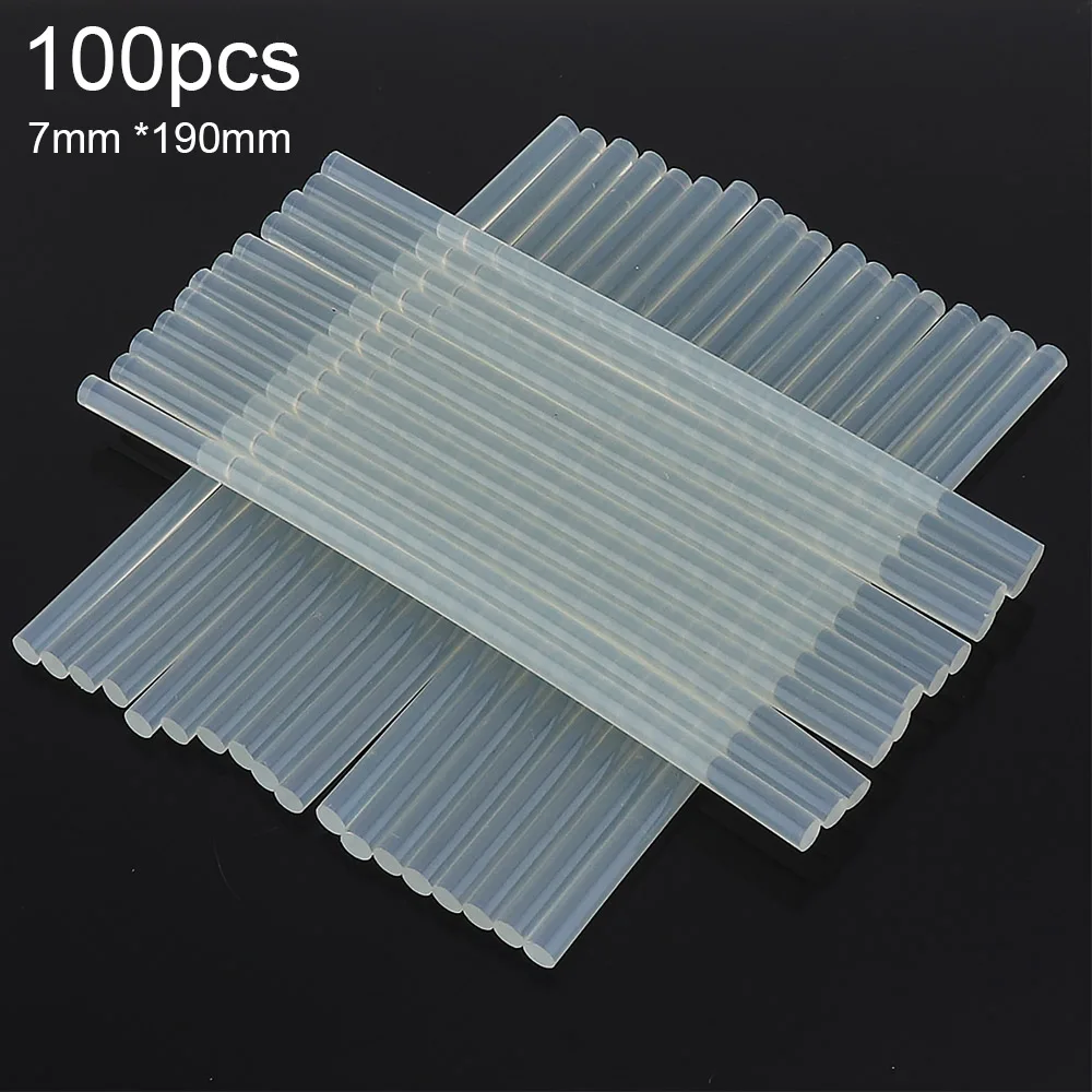 Hot melt glue sticks 10-100pcs/lot 7mm / 11mm transparent for heat pistol gun adhesive DIY tools repair alloy accessories