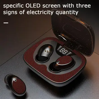 

Wireless Bluetooth Earphones 5.0 In-ear HiFi Stereo Multi-function Digital Display Waterproof Touch Headset with Charging Case