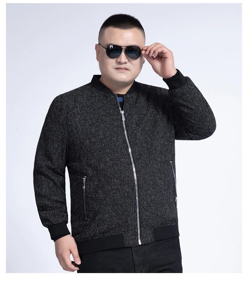 8XL 7XL 6XL Мужской мягкий вязаный кардиган на молнии, Мужской Ребристый Кардиган со стоячим воротником, с наклонным карманом, трикотажная резинка на манжетах и подоле, повседневный