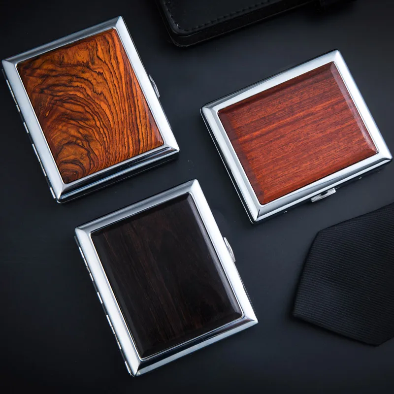 Чехол для сигарет из нержавеющей стали мужчин Ультратонкий портативный