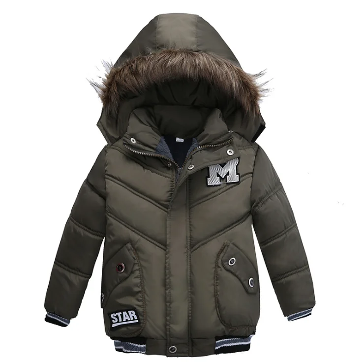 Warm Winter Jacket Children Duck Down Coat With Fur Collar Hooded Outerwear Snow Wear Kids Parka For Boys Clothes