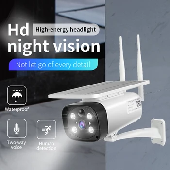 

Ip Wifi Camera Outdoor Solar Charging Dual Light Source Night Vision Full Color PIR Motion Detection Two-Way Audio Ip66 CCTV