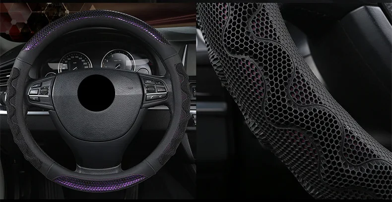3D сотовая форма автомобиля крышка рулевого колеса 15 дюймов Универсальный подходит массаж хорошее ощущение вождения комфорт крышка рулевого колеса