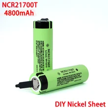 Batterie li-lon 3.7V 4800mAh, 21700 15A 5C, décharge ternaire, voiture électrique, lithium, bricolage, feuilles Nickel
