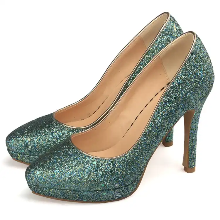 dark green wedding shoes