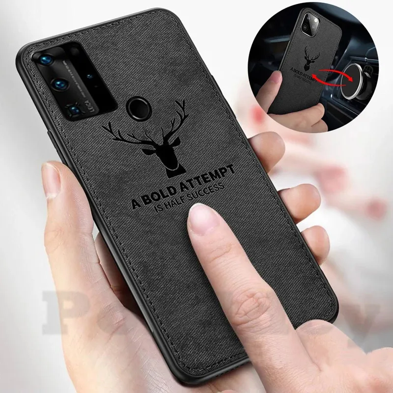 Тканевый чехол с оленем для OPPO A53 2020 A5 A9 A91 A52 A72 4G A7 A5S AX7 A3S A12 Reno Z 2 3 5 6 Pro Магнитный