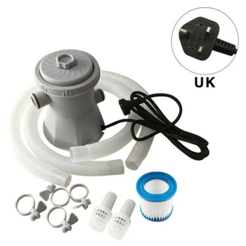

1Set UK Plug 220V Pool Filter Pump Electric Swimming Pool Filter Pump For Above Ground Pools Cleaning 300 Gal