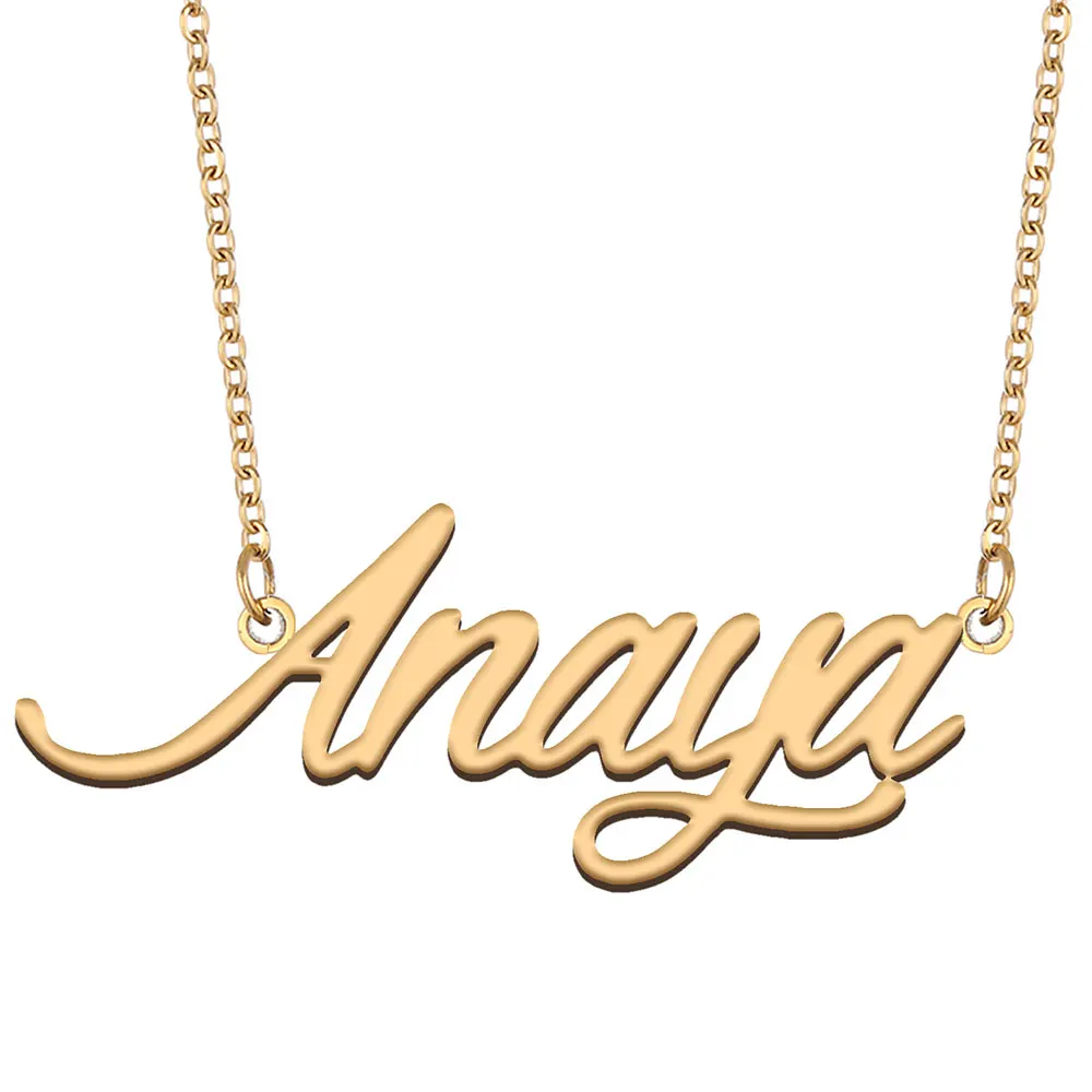 Anaya Name Necklace For Women Stainless 