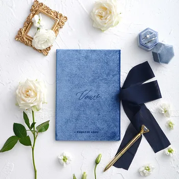 

-Style of Velvet Marriage Ceremony Card Speech Oath This INS Commitment Guarantee Declaration European Style Retro Oath Card