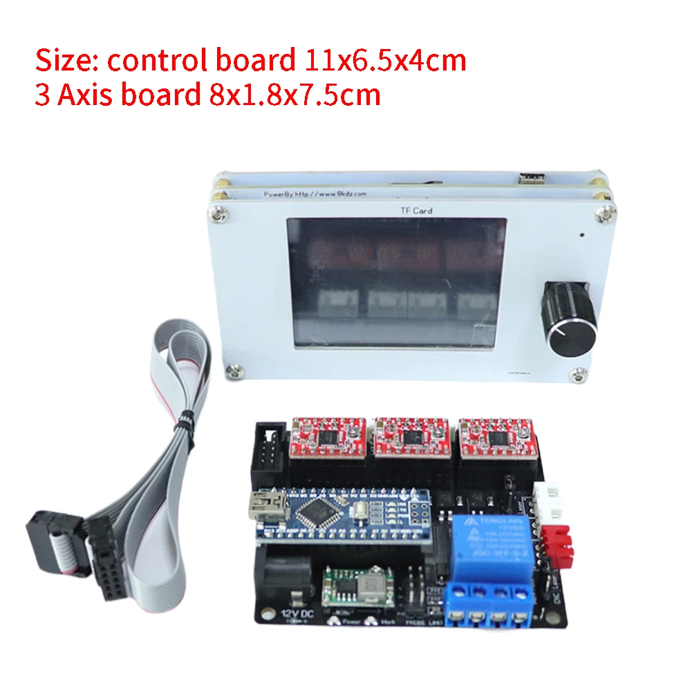 

Offline Controller Set Module USB Driver 3-axis Board TF Card Woodworking Engraving Machine Carving CNC Circuit Engraver DIY