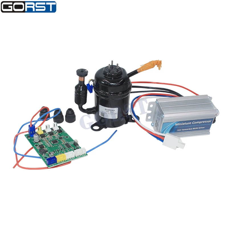 US $182.00 ZH2024A DC 24V Car Refrigeration Air Compressor Fridge Freezer Marine Solar Special Driver For Micro Compressor R134a