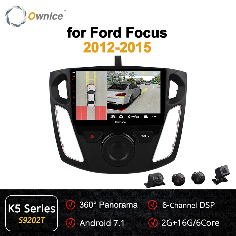 Ownice k3 k5 k6 Octa 8 ядерный Android 9,0 360 панорама DSP Автомагнитола gps Navi для ford 2012- Focus 3 DVD 4G LTE SPDIF - Цвет: S9202 K5