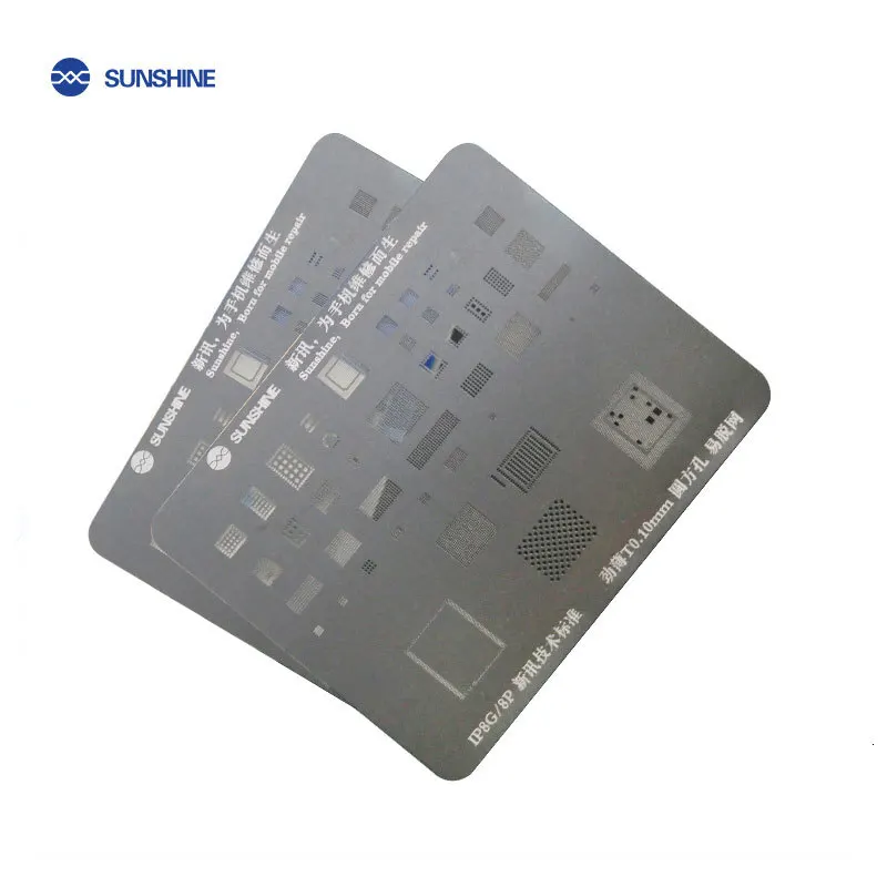 SUNSHINE SS-034 A8, A9 A10 A11 круглое квадратное отверстие BGA трафарет из рафинированного олова IPX сеть для IPhone X 8 г/п, 7 г/7 P, 6 г/6 P 6 S/SP, 5G/5S