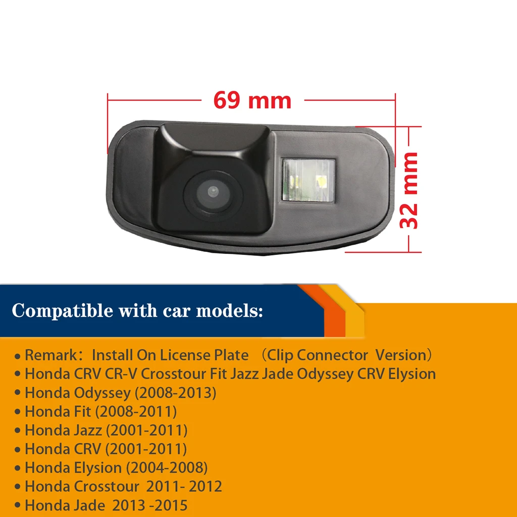 Камера заднего вида HD 720p для Honda CRV CR V 2001 2011 Odyssey подходит Jazz Elysion Crosstour Jade 2008