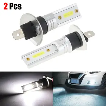 

2Pcs Car H1 COB LED Headlight Hi/Lo Beam DRL Driving Light Lamp Bulb White 6500K car accessories Daytime Running Lights DRL for