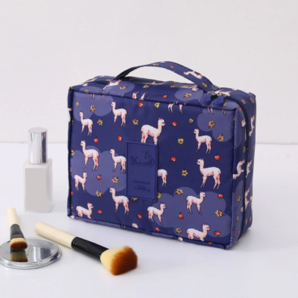 Модный мини-кошелек для туалетных принадлежностей, милая косметичка с цветочным рисунком, дорожная сумка-Органайзер, портативная Красота сумка, комплект для макияжа - Цвет: 9