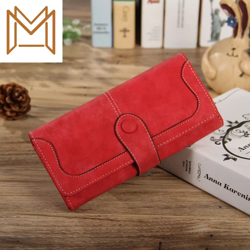 

Wallet Long Matting Split Solid Color Wallet Women's Hand Package Wallet