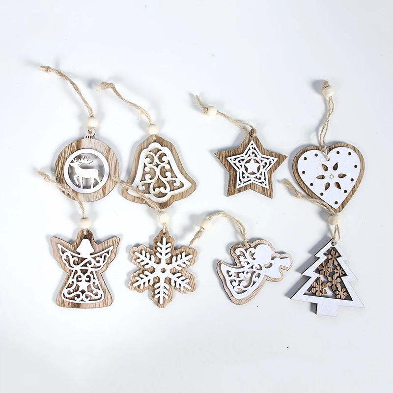 1set 2pcs Natural Wood Christmas Tree Pendants Hanging Ornaments Crafts Gifts Xmas New Year Party Decor Home Decoration 62966 1set 2pcs Natural Wood Christmas Tree Pendants Hanging Ornaments Crafts Gifts Xmas New Year Party Decor Home Decoration 62966