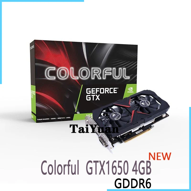 gpu pc Colorful GeForce BATTLE AX GTX 1650 4GDDR6 GTX 1650 12nm 4G GDDR6 128bit  Support AMD Intel Desktop CPU MotherboardNEW gpu computer