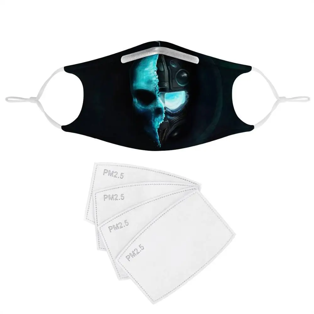 

4Pcs PM2.5 Filter Gas Masks Carbon Insert Women Men Anti-dust Masks Washable Mask Reusable Face Mask Non-disposable Moth Mask
