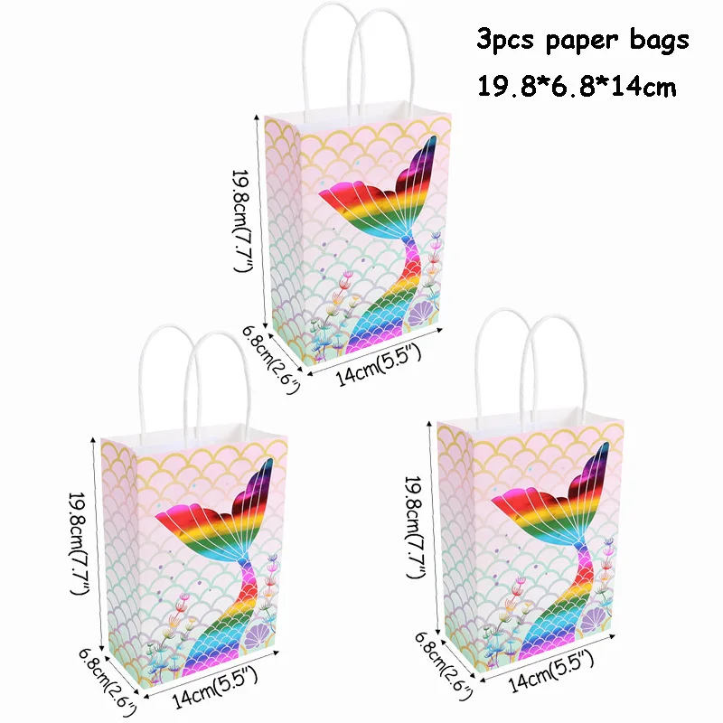 3pcs bag A 13 шт. рождественские сумки для детей или гостей Подарочный пакет с наклейка с новогодней елкой упаковка для конфет navidad украшения Merry xmas natal - Цвет: 3pcs bag A